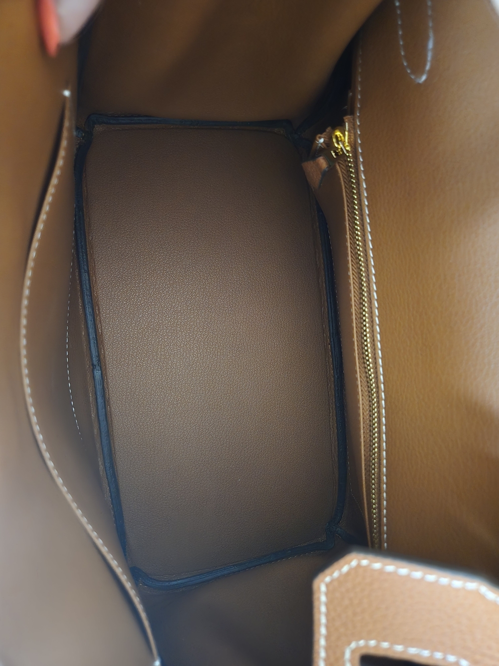 Brown Togo Leather Birkin-Style 30cm Top Handle Bag - Picture 6 of 7